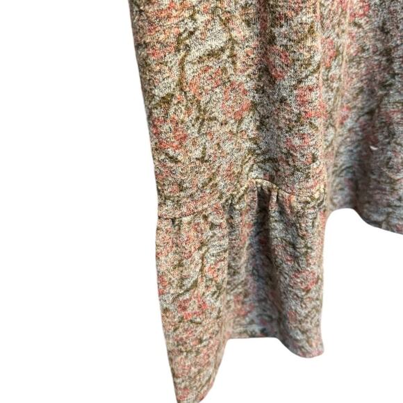Lucky Brand Hacci Floral-Print Bell-Sleeve Top Size L - Picture 8 of 9